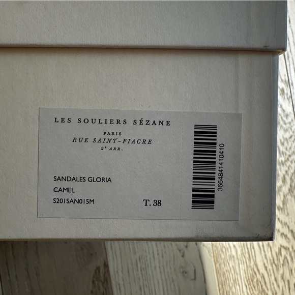 Sézane Gloria Sandals in Camel size 7/38 - Picture 14 of 16